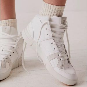 On Cloud White High Top Sneakers